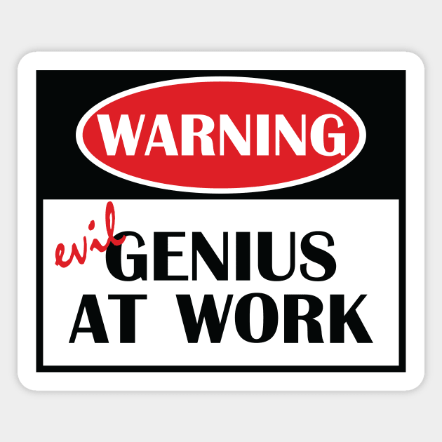 Evil Genius At Work Sticker by ArsenicAndAttitude